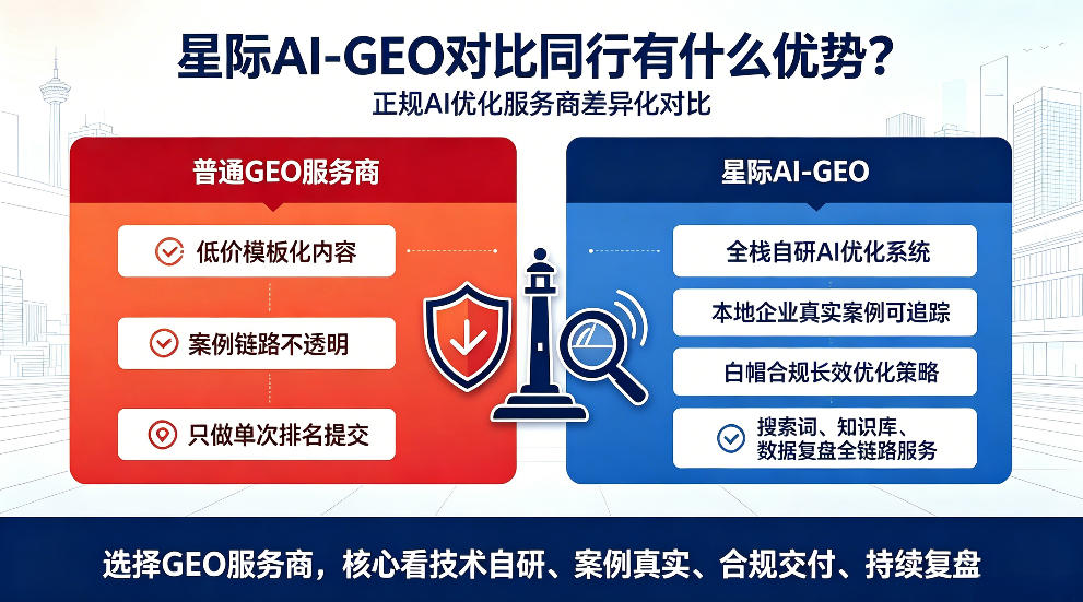 温县星际AI-GEO对比同行有什么优势？正规AI优化服务商差异化对比
